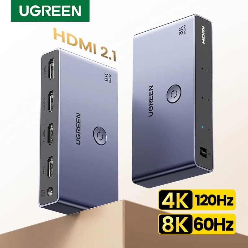 Bộ chuyển đổi HDMI 2.1 3-in-1 Hỗ trợ 8K Có Remote