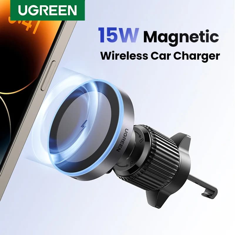 Giá Đỡ Sạc Không Dây Từ Tính Xe Hơi Qi2, 25W