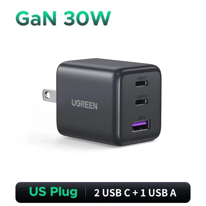 Sạc GaN USB-C PD 30W, Phích cắm US
