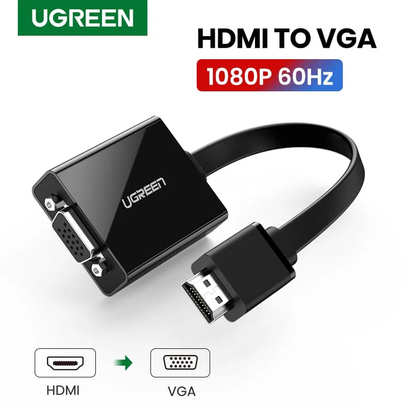 Bộ chuyển đổi HDMI sang VGA kèm jack âm thanh 3.5mm, 1080P