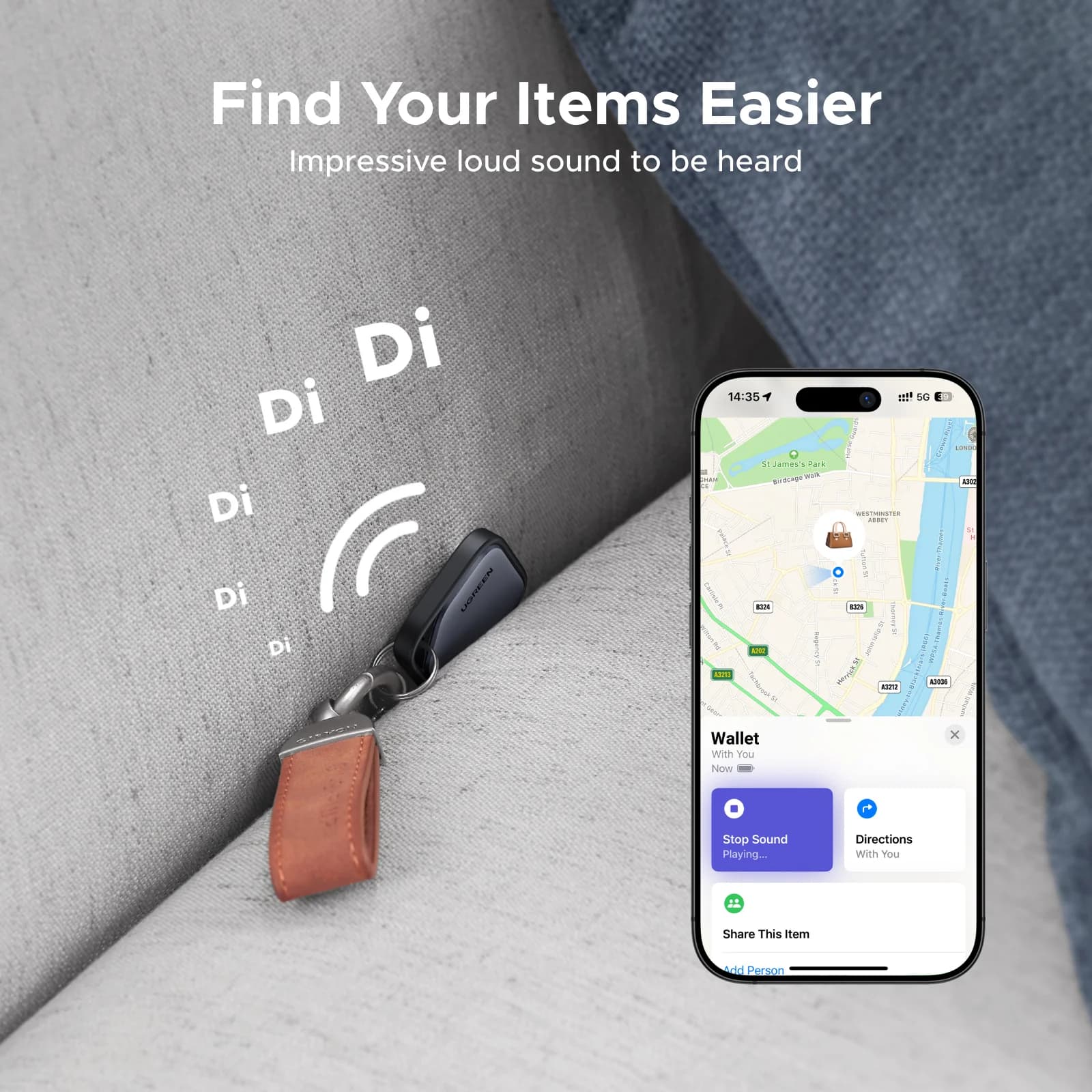 Thẻ định vị Bluetooth thông minh cho hệ thống Find My của iOS