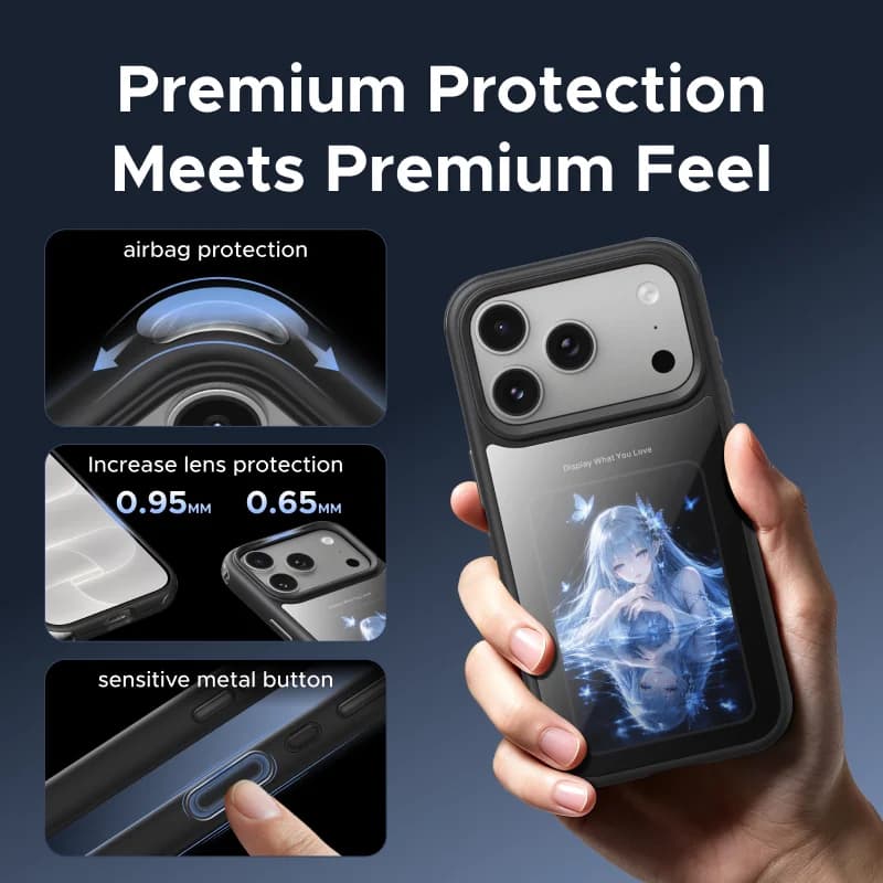 Ốp Lưng Có Màn Hình E-Ink Từ Tính Cho iPhone Pro Max