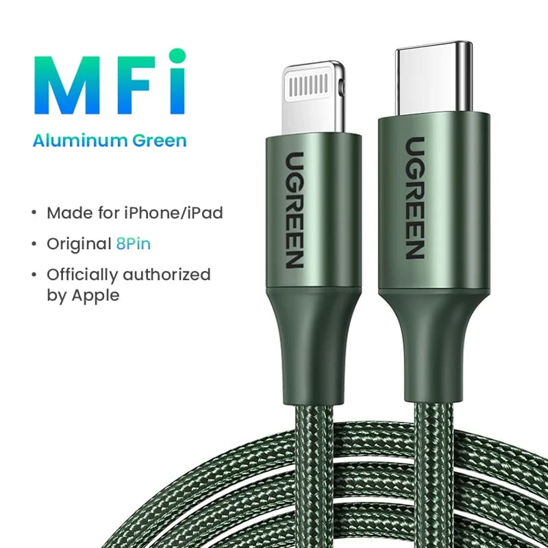 Cáp USB-C sang Lightning, PD 20W, MFi