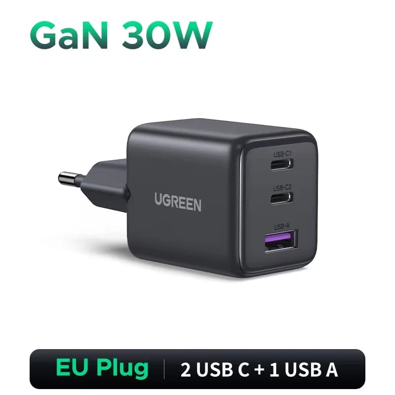 Sạc tường GaN USB-C 45W, phích cắm EU