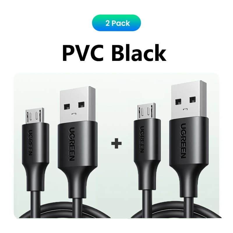 Cáp sạc nhanh Micro USB 2 cái, 1.5m, 2A