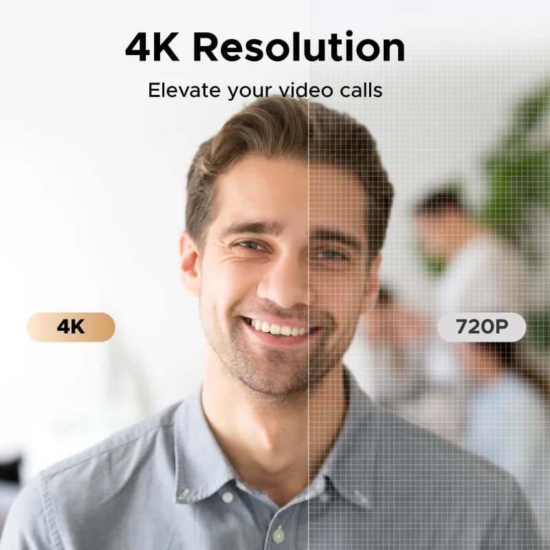 Webcam 4K kèm Micro và Tự động cân bằng ánh sáng